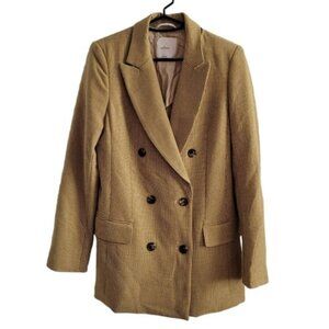 Aritzia Wilfred Margaux Yellow/Black Plaid Dow Blazer Size 2